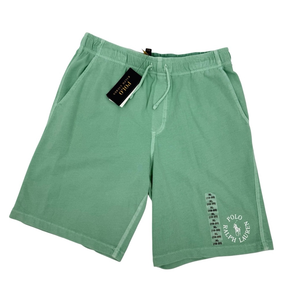 Polo Ralph Lauren Polo Boys Size 18-20 XL sweat shorts knit  green NWT